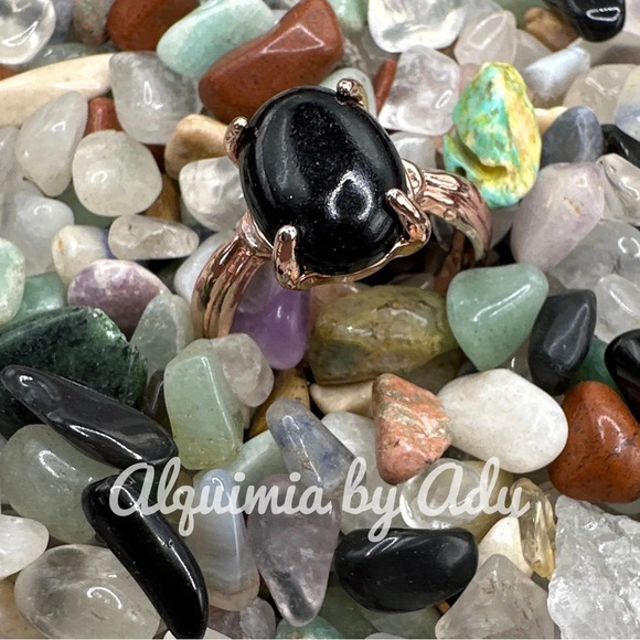 Alquimia Gold and Blue Ring Elegant Jewelry - Picture 1 of 5